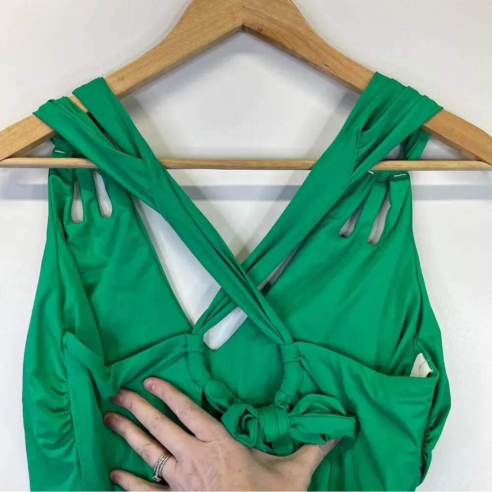 Becca Etc Strappy One Piece swimsuit green verde - 1X